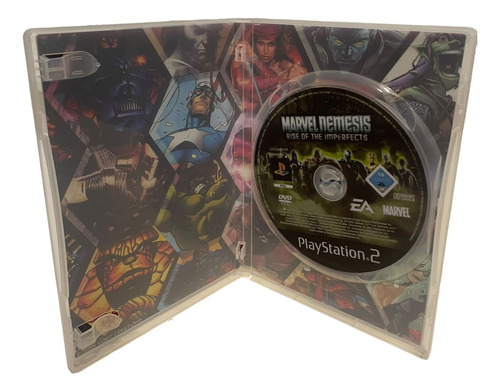 Marvel Nemesis Rise Of The Imperfects Com Capa E Pôster Ps2