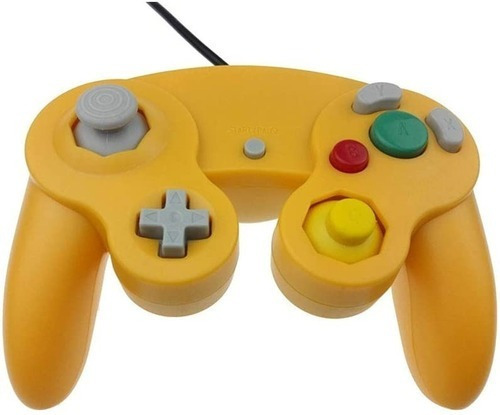 Control Alambrico Para Nintendo Para Gamecube Switch Wii U  Color Amarillo