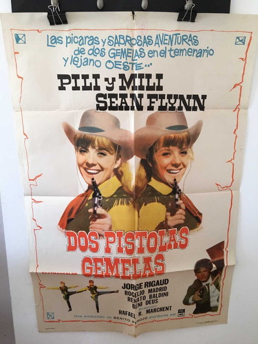Afiche De Cine Original - Dos Pistolas Gemelas