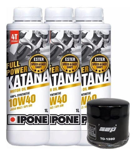 Kit Filtro Aceite Sep Suzuki V-strom 650 1000 + Ipone 10w40