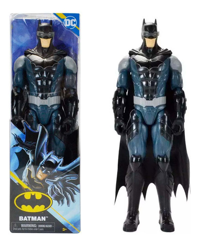 Boneco Batman Traje Cinza Óculos Articulado Figura 30cm