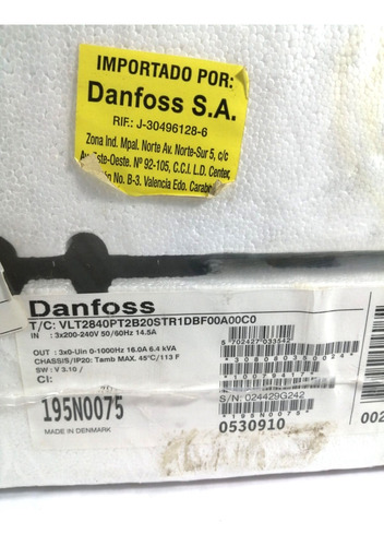 Variador De Frecuencia Danfoss 5 Hp 220 V