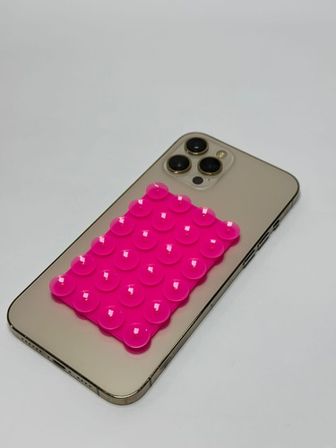 Capa De Silicone Com Ventosa Dupla Para Todos Os Celulares Fúcsia Lisa