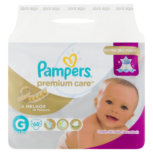 Fraldas Pampers Premium Care Extra Sec Poods G