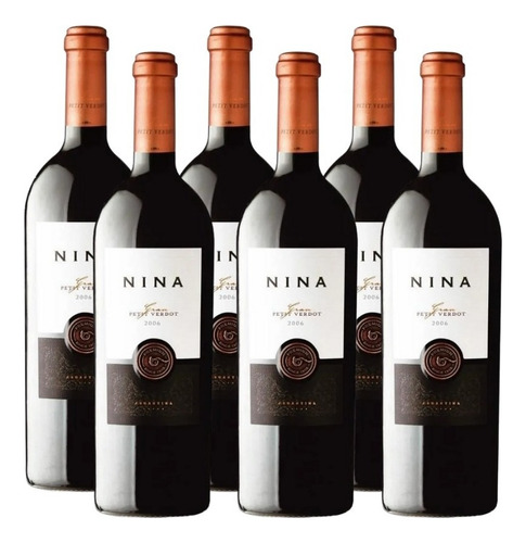 Vino Nina Gran Petit Verdot Caja 750ml. Caja 6 Botellas