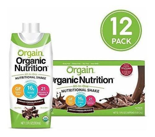 Batido Nutricional Orgánico Orgain, Dulce De Chocolate