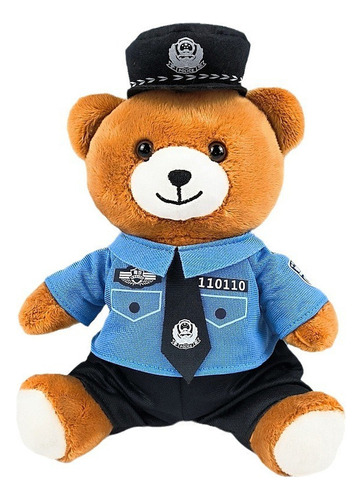 Muñeco Oso Policía Peluche 13cm