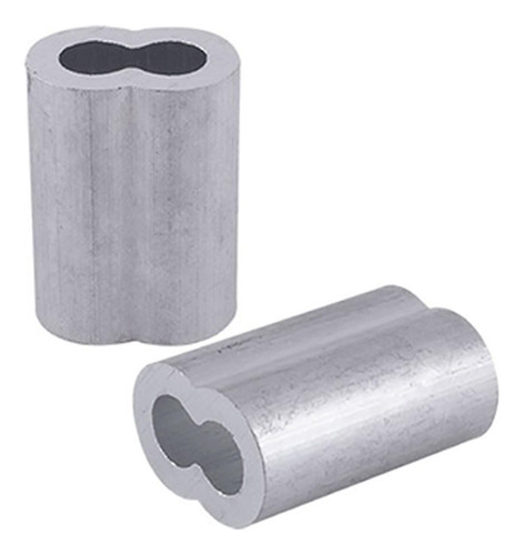 Casquillo De Aluminio Doble 1/4 (caja Con 3 Piezas)