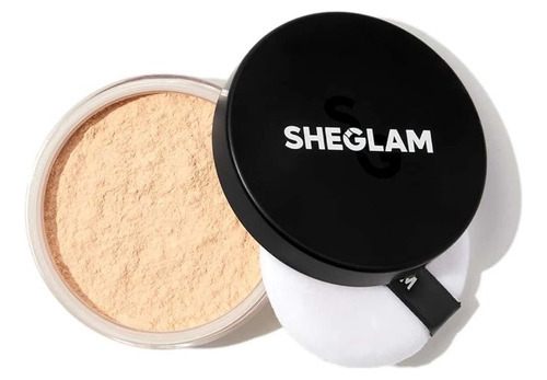 Base de maquiagem em pó Sheglam Baked Glow Setting Powder Pó Solto tom cappuccino