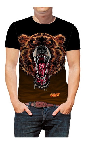 Remera Oso Grizzly Marca Furious