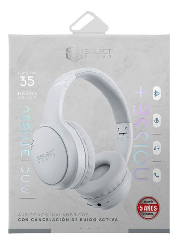 Audífono Inalámbricos Bluetooth Modelo Noise Select Sound Cancelación De Ruido Bth056 Color Gris