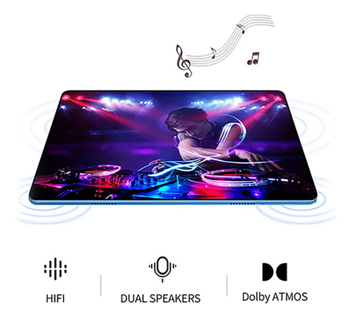 Tableta Android Con Pantalla Hd De 10 Pulgadas, Wi-fi, Blanc