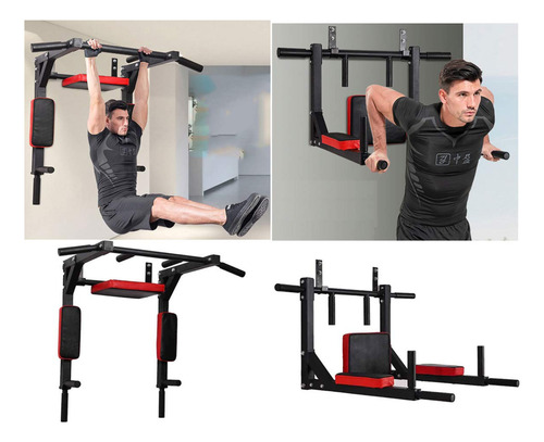 Barra Dominada Ejercicios Push Multifuncional Pared Gym 8en1