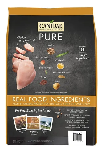 Alimento Natural Canidae Pure Receta Pollo Y Lenteja 10.8 Kg