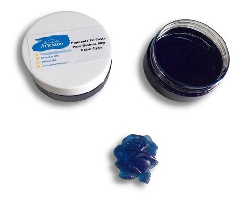 Pigmento Pasta Concentrado Para Resina *50gr Color Azul Cyan