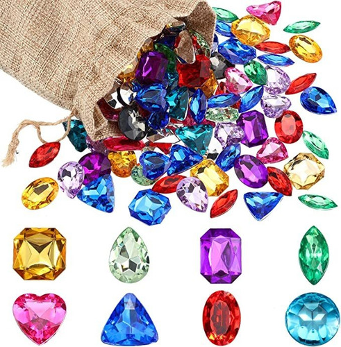 Joyas Del Tesoro Pirata Gemas Acrilicas Falsas Diamantes