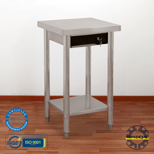 Mesa De Cobro Acero Inox Con Caja Para Dinero Mindejal