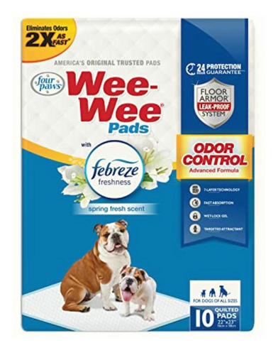 Wee-wee Puppy Training Pee Pads 10-count 22  X 23  Standard