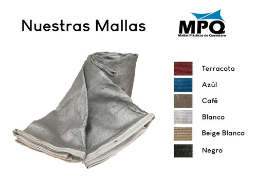 Malla Sombra Raschel 90% 4x5 Color Gris Lista Para Instalars