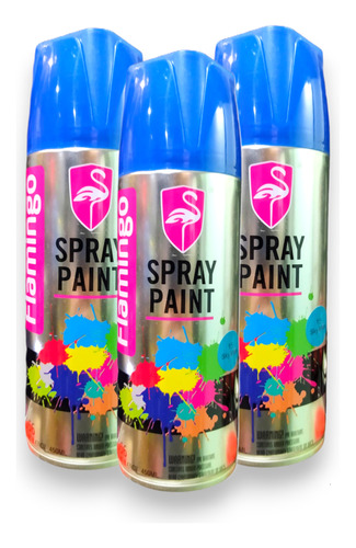 Pintura Spray Azul Claro, Oscuro, Intenso, Brillante X3