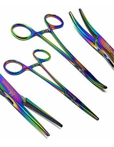 Conjunto De 2 Multi Del Color Del Arco Iris Mosquito Hemostá