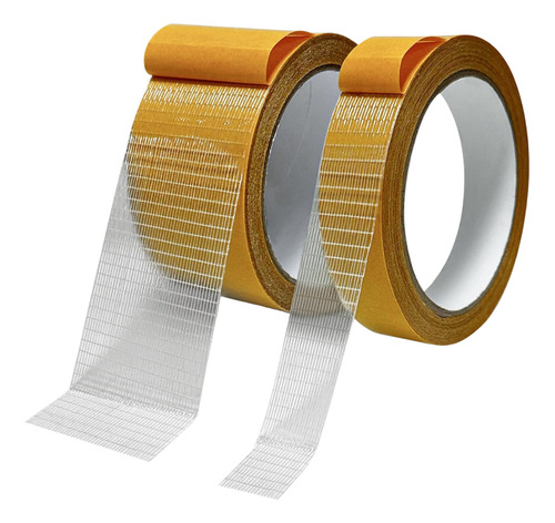 Akam 20mt Cinta Doble Cara Extrafuerte 10m X 5cm + 10m X 2cm Color Transparente Lisa