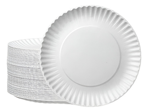 Plato Cartón Para Fiestas N°2 18 Cm De Diámetro 100 Unidades