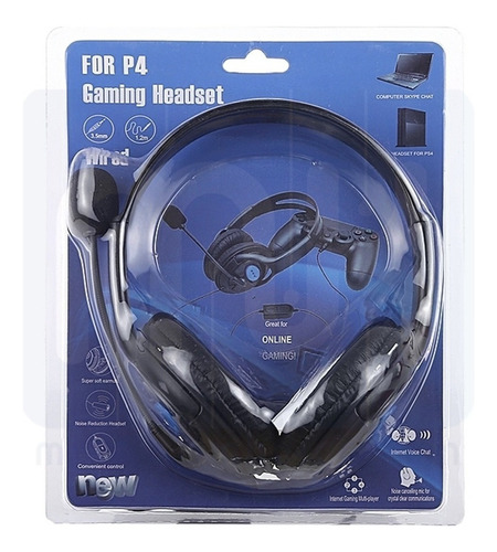 Auricular Play  Ps4 Gamer Juegos Microfono Incorporado Cable