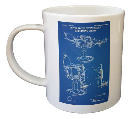 Taza De Plastico Barberia Patente Silla Peluquero Barbero P4