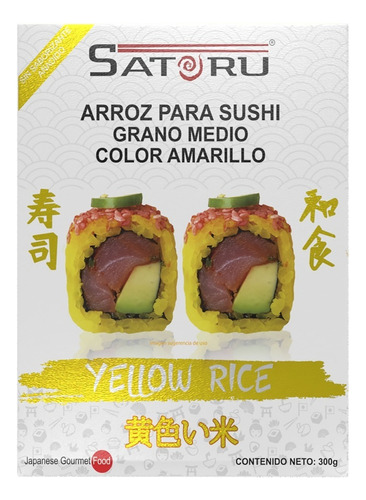 Arroz Japonés Amarillo Para Sushi Sin Sabor Añadido 300g