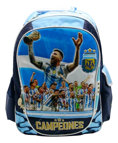 Mochila Escolar Cresko Messi Seleccion Campeones 18  Espalda