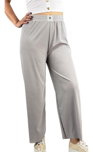 Pantalón Ancho Mujer Comfy Tela Liviana Elasticado Verano Ff