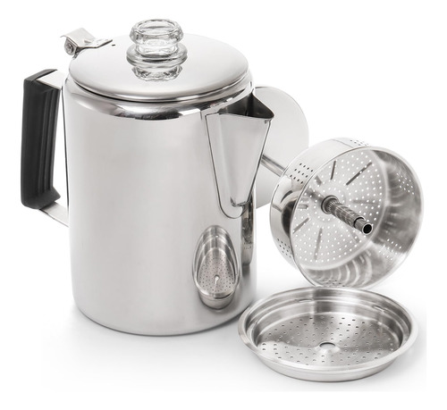 Cididu - Cafetera De Acero Inoxidable, Cafetera Duradera Par