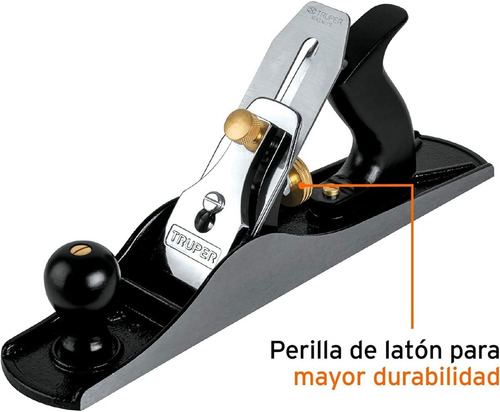 Cepillo Carpintero Garlopa Numero 6 Corte 2.3/8' 60mm Truper