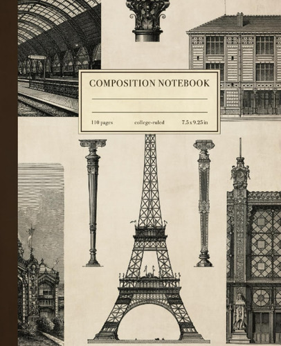 Libro: Composition Notebook College Ruled: Vintage Architect