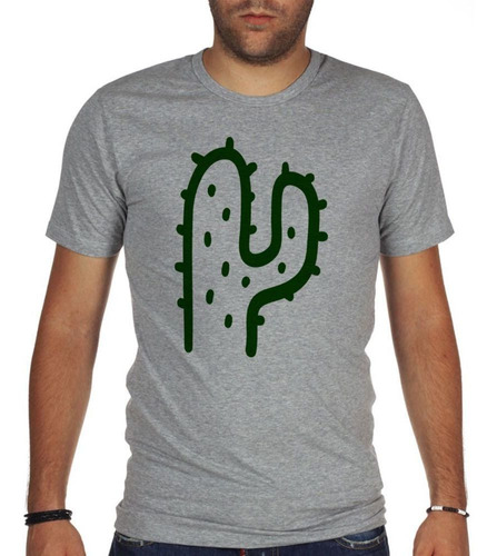 Remera De Hombre Cactus Silueta Vector Art