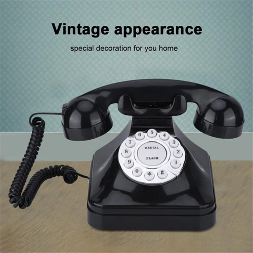 Casa Muebles Retro Teléfono Fijo Vintage Teléfono