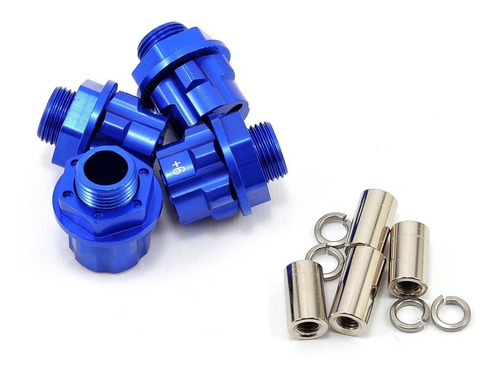 Team Integy 17mm Aluminum Hex Wheel Hub Set (blue) (4) (+6mm