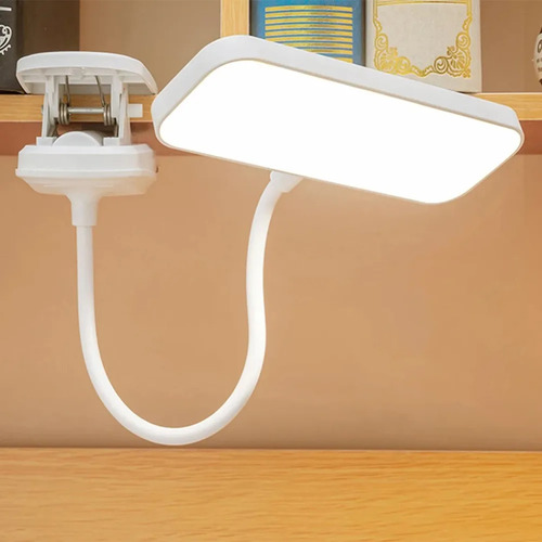 Lampara De Lectura Para Libro, Mesa O Escritorio Blanco Blanco