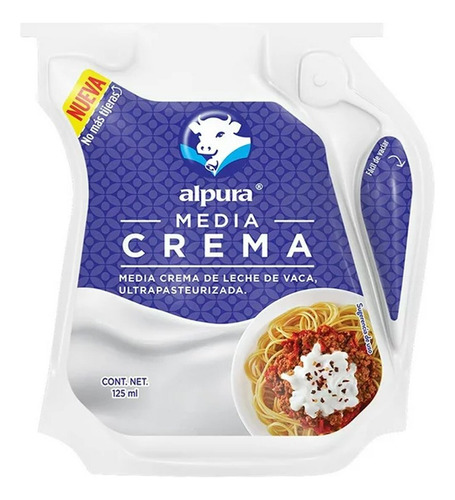 Media Crema Alpura Pouch 24 Piezas De 125 Ml C/u