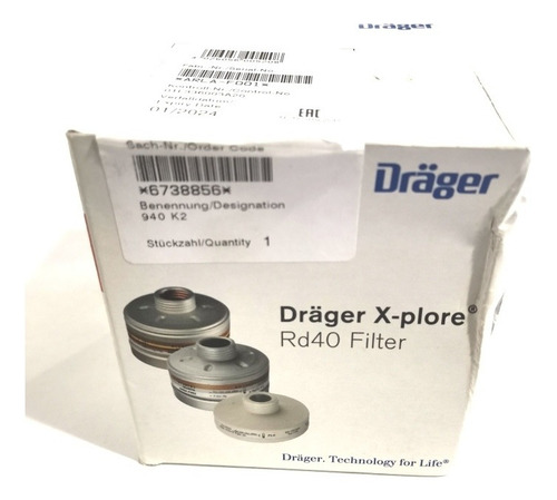 Filtro Para Fosfina Rd40 Dräger M (Usado)