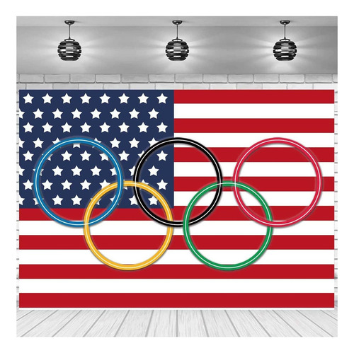 Xll International Olympic Rings Photography Background Flag