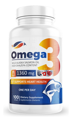 Omega 3 1360 Mg 100 Sof America - Unidad a $409
