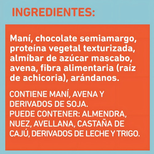 Bocaditos Integra De Chocolate Con Arandanos 20u X 26g