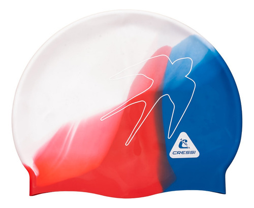 Gorra Cressi Swifty Para Natacion Blanco/rojo/azul Color Rojo Diseño de la tela Lisa Talla S
