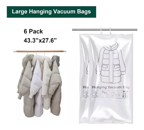Paquete De Bolsas Al Vacío Para Colgar Trajes, Abrigos Y Sué