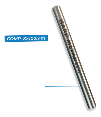 Bits Redondo 8 X 100 - 50% Em Aço Rápido Com Cobalto Hss-c0