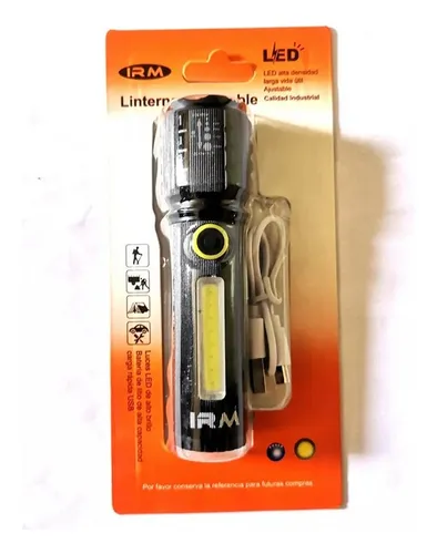 comprar Linterna Recargable Usb 4 Modos Con Zoom X 3 Unidades 