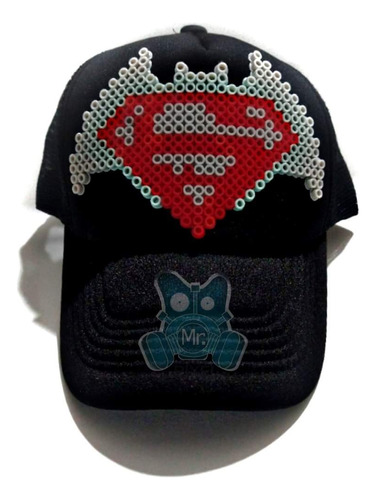 Gorra Batman Vs Superman - Superhéroes - Pixel Art 3d Retro 