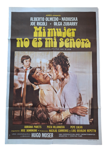 Afiche Cine Argentino Mi Mujer No Es Señora Alberto Olmedo *